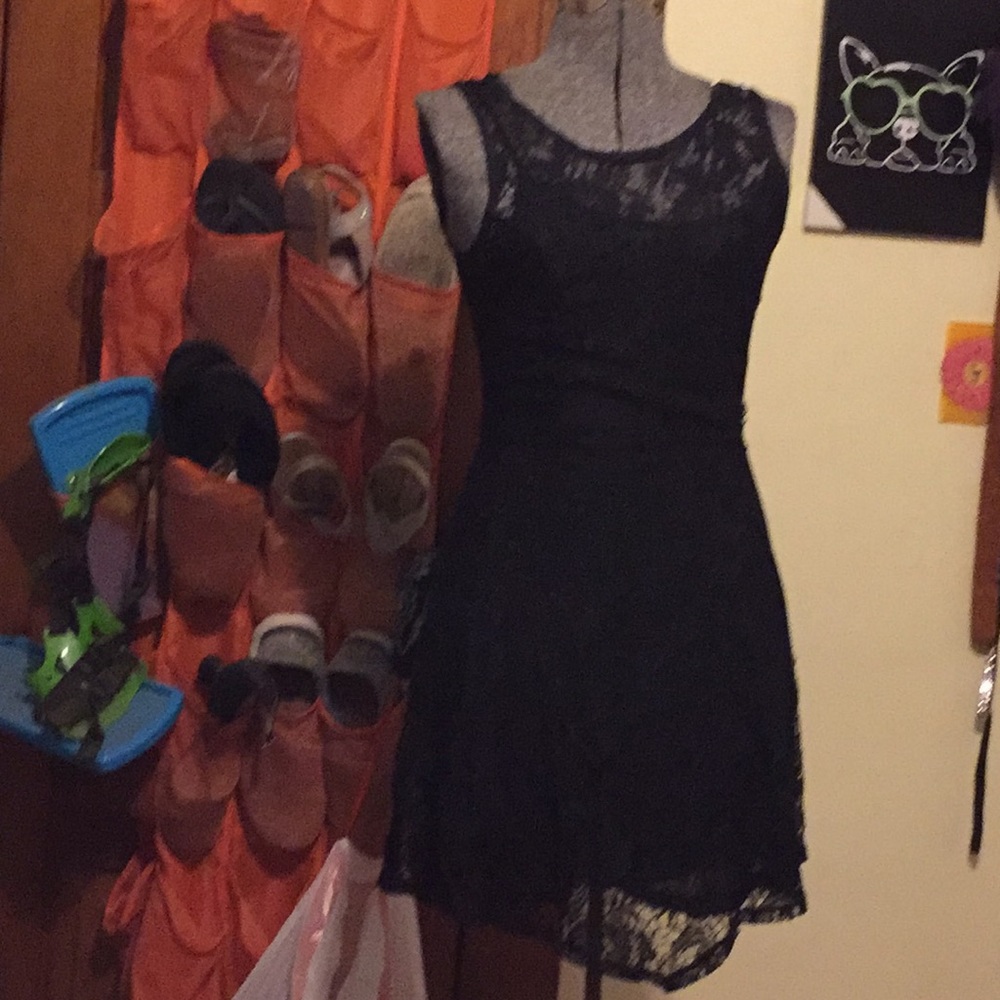 Black lace dress